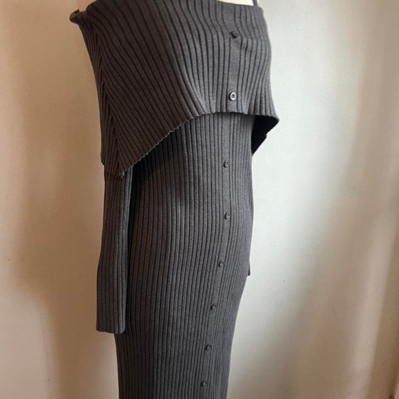 Killstar Dusk empress dress Grey Size M bodycon maxi stretchy party dress - Picture 3 of 5